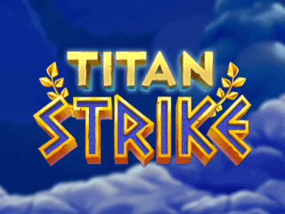 Titan Strike Schriftzug vor einem blauen und wolkigem Himmel.