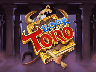 Ein goldenes Buch mit blau-rotem Book of Toro Schriftzug