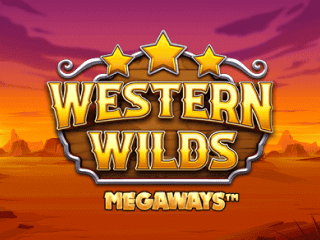 Western Wilds Megaways Schriftzug vor einer Wüste.