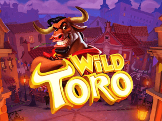Ein lachender Stier vor dem Wild Toro Schriftzug