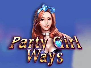 Party Girl Ways Schriftzug vor einem braunhaarigem Mädchen mit blauer Schleife.