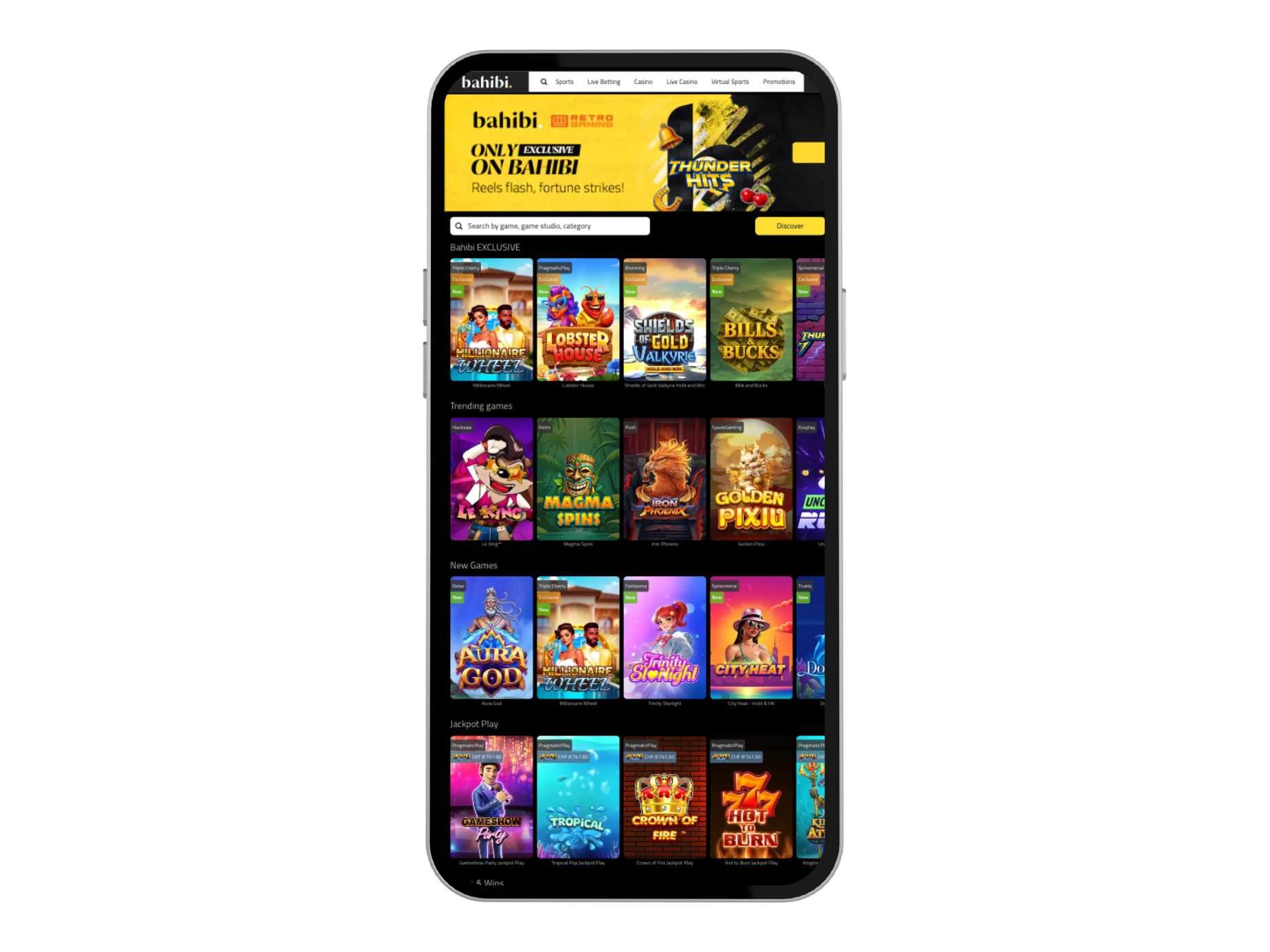 bahibi casino mobile screenshot