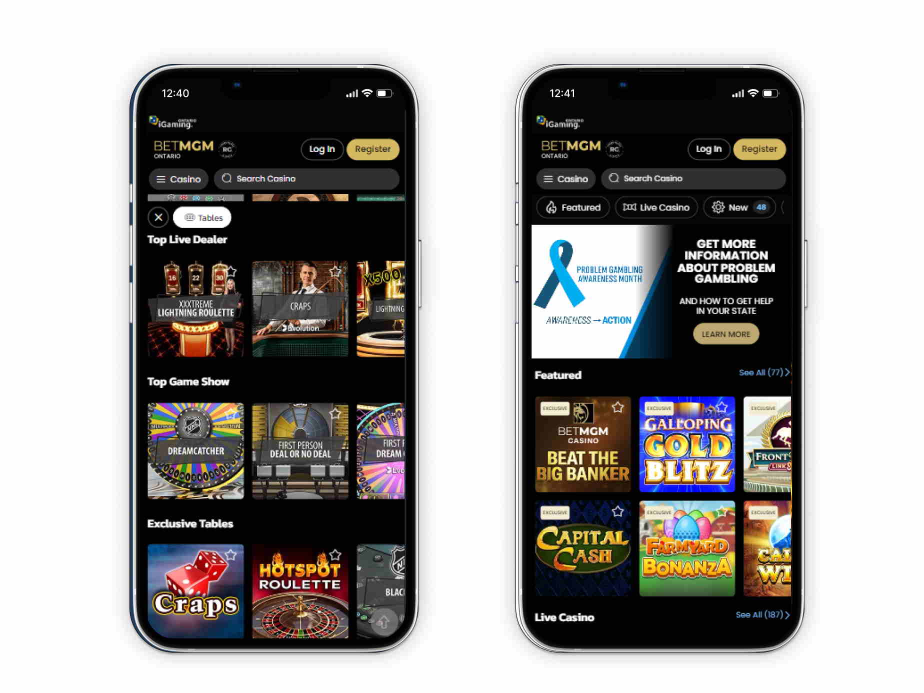 BetMGM casino mobile screenshot