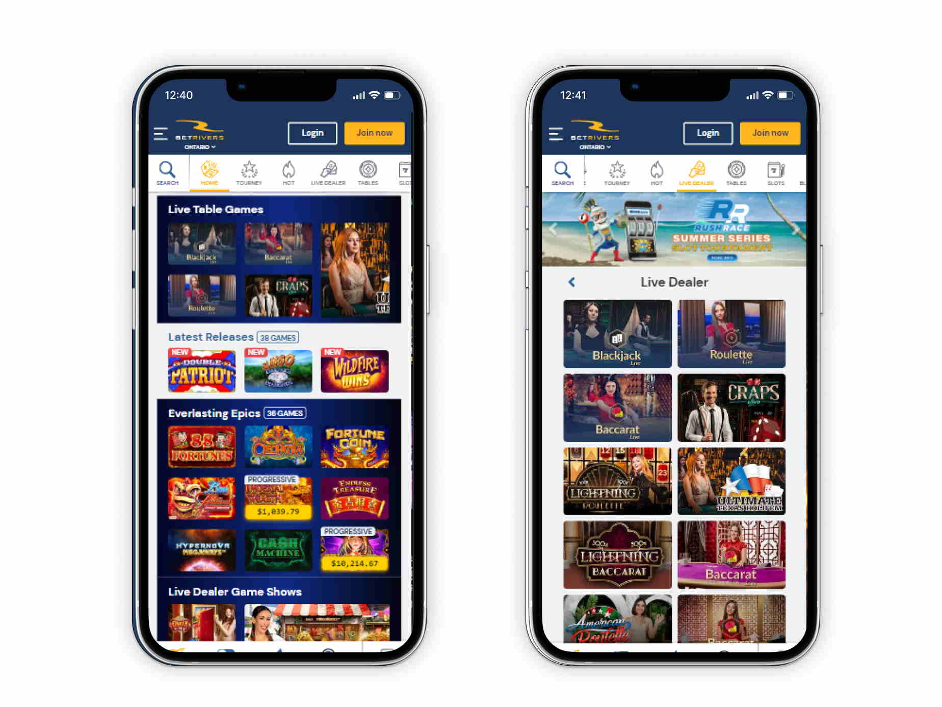 BetRivers casino mobile screenshot