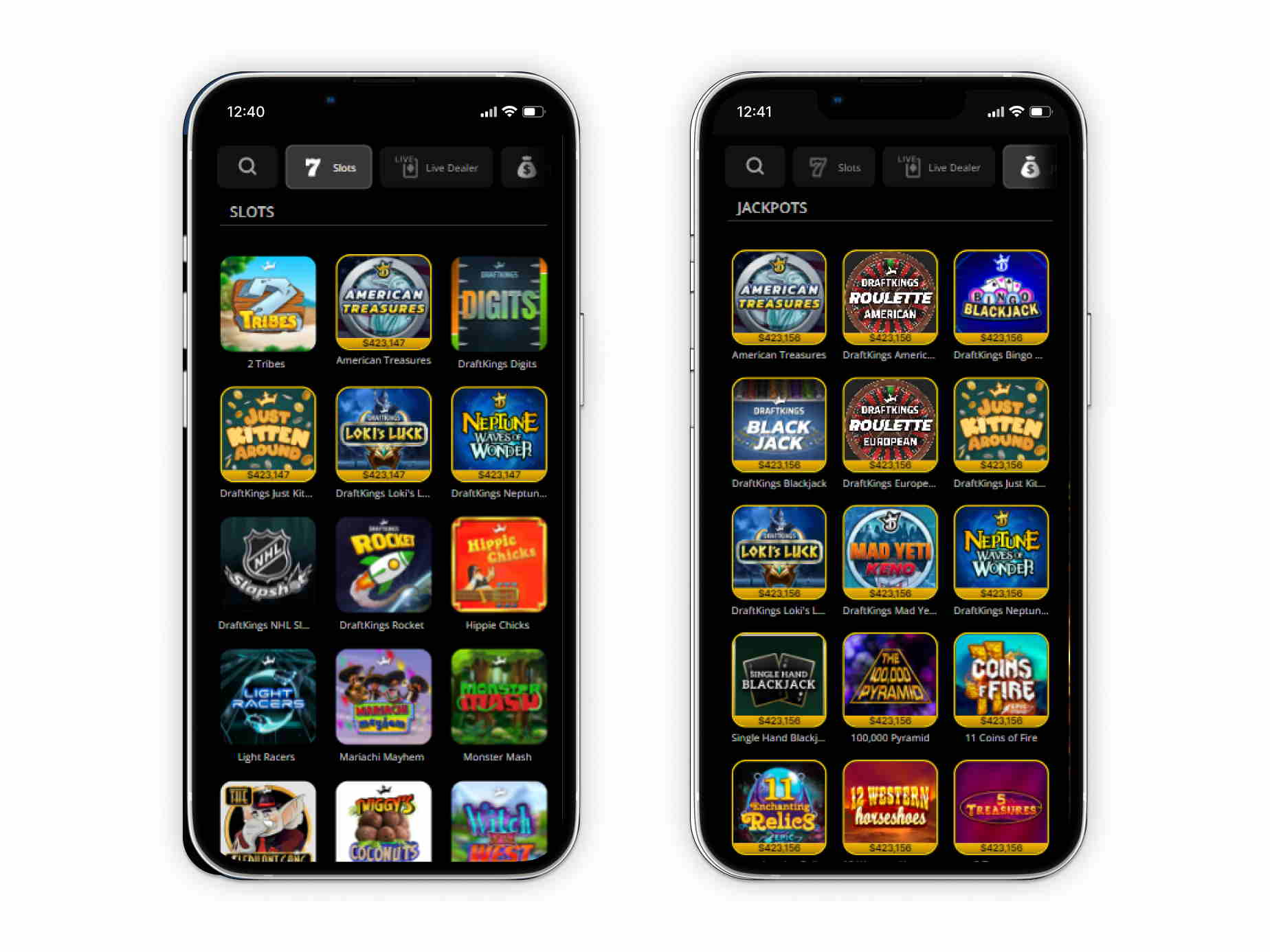 DraftKings casino mobile screenshot