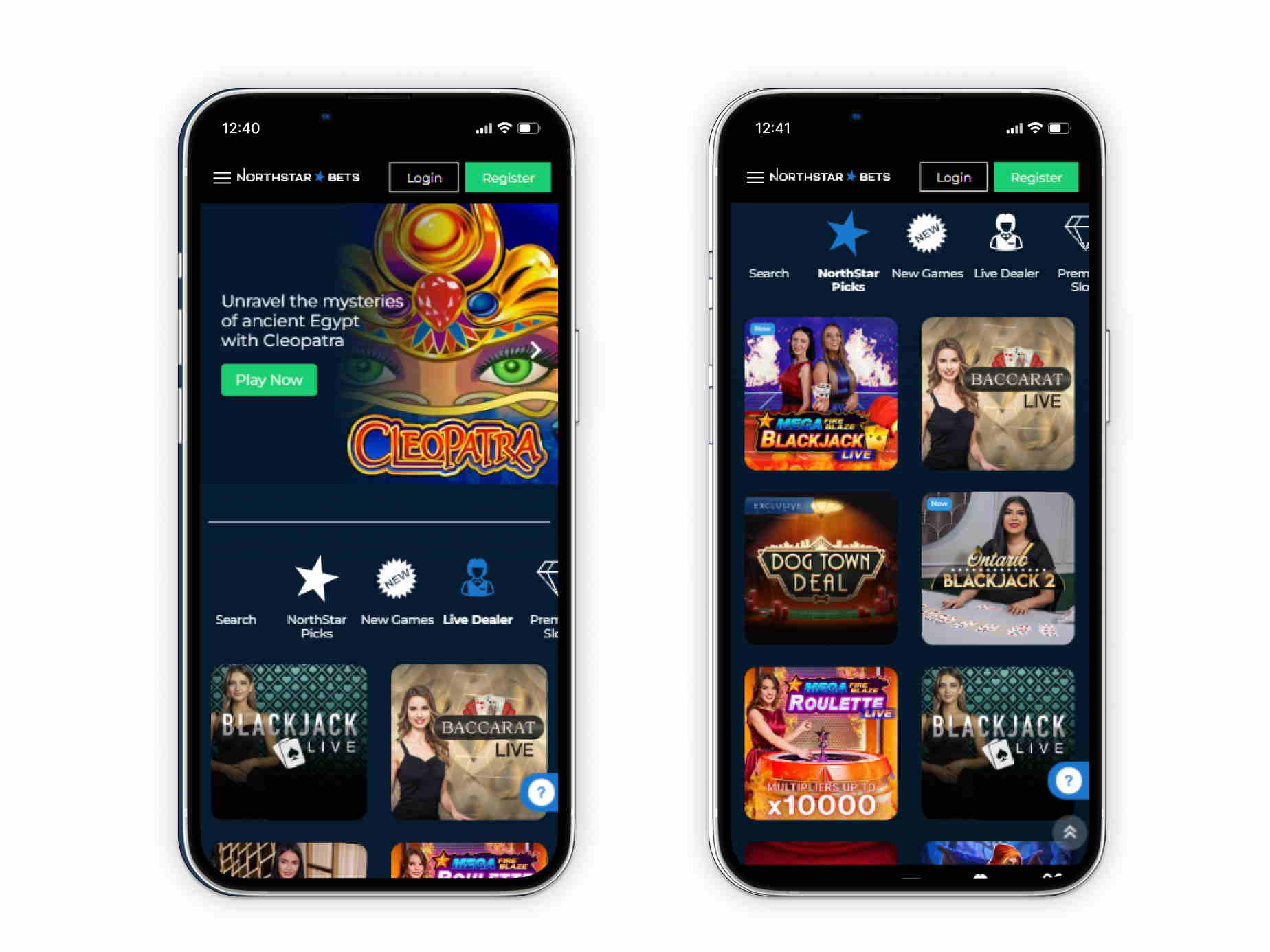 Northstar Bets casino mobile screenshot