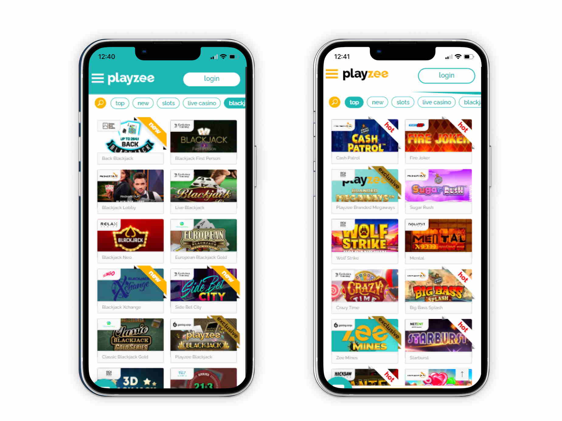 Playzee casino mobile screenshot