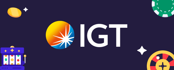 IGT software provider logo with casino games icons