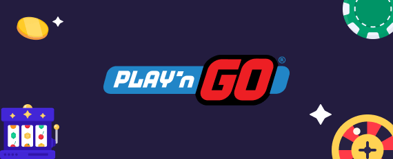 Play'n GO software provider logo with casino games icons