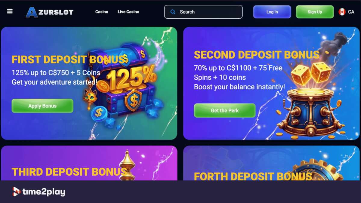 AzurSlot casino welcome bonus offers