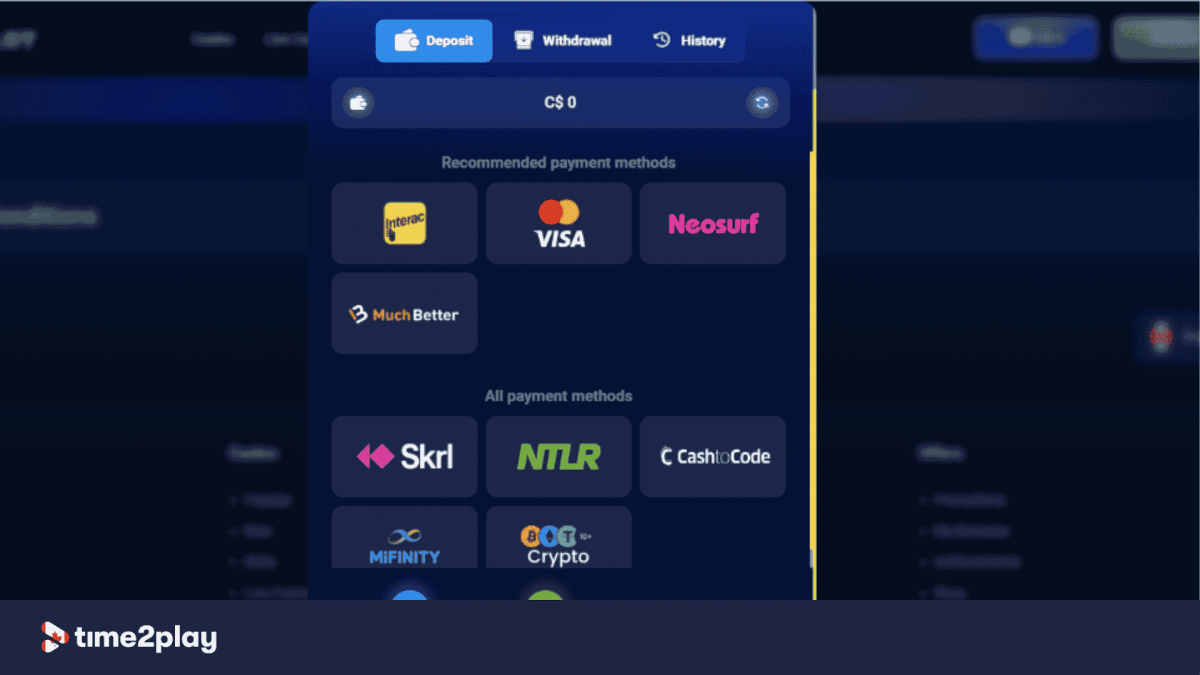 AzurSlot casino payments wallet