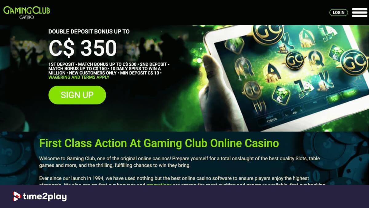 Gaming Club Casino welcome bonus