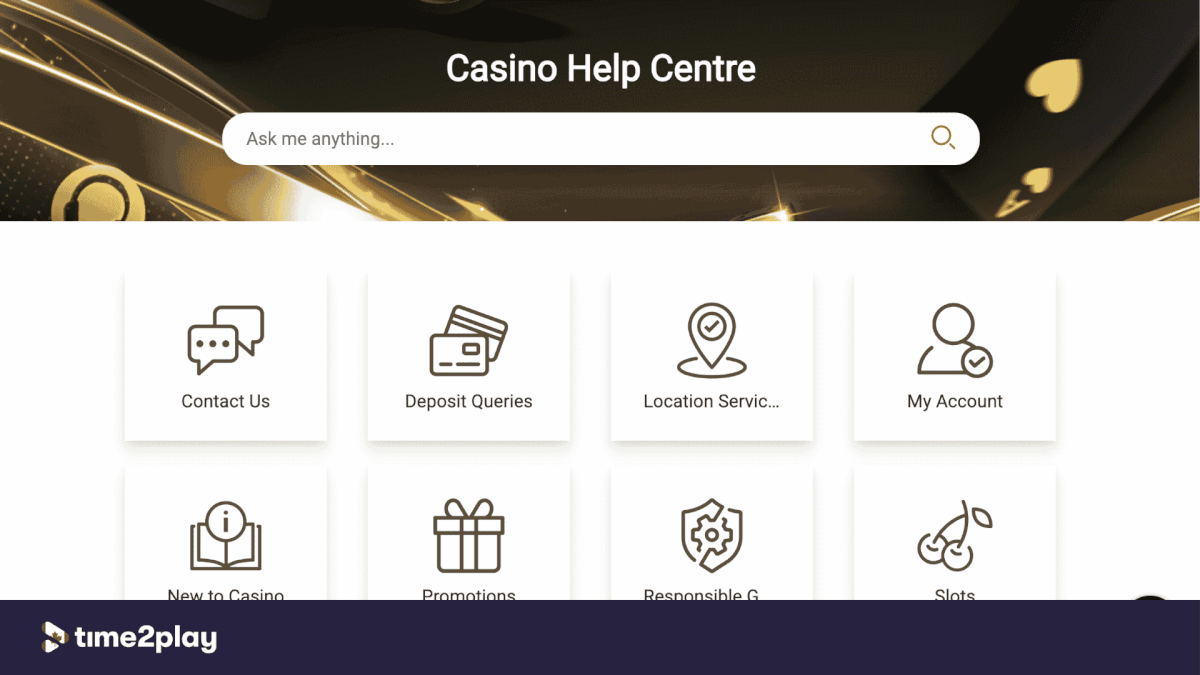 Gaming Club Casino help centre