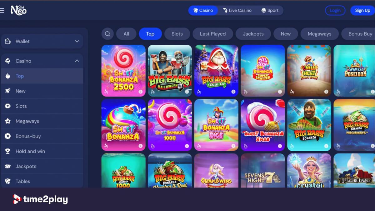 SlotNEO casino top games category