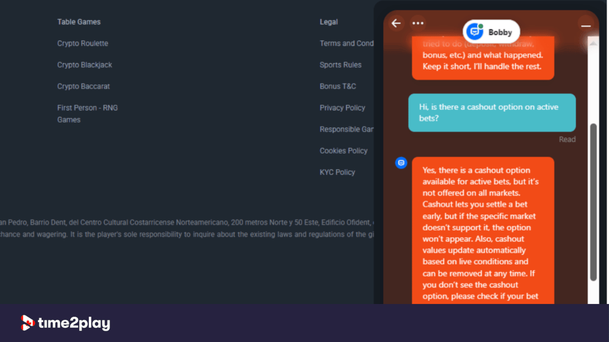 Bombastic customer service live chat