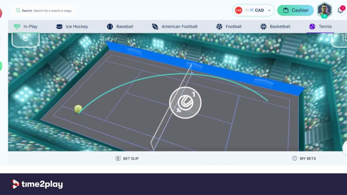 Dailyspins sportsbook in-play tennis match graphic 