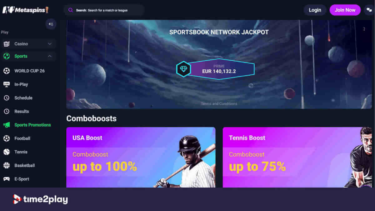 Metaspins sportsbook bonus offers