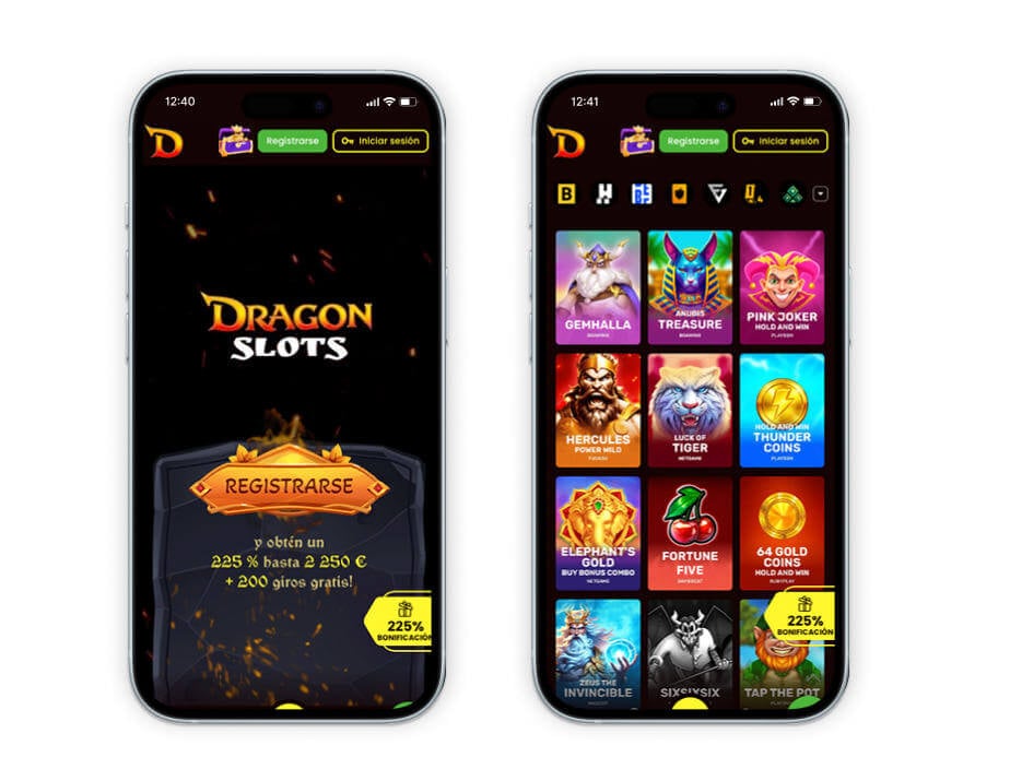 Imágenes de la plataforma de DragonSlots